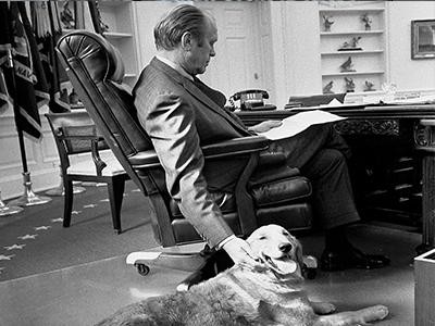 gerald-ford-american-presidents-and-dogs